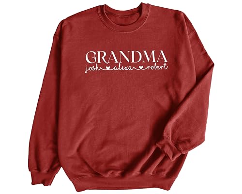 Generic Grandma Sweatshirt Tee Women Cute Customizable Name Mother'S Day Sweater cover