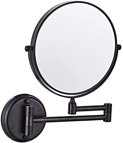 Miroir de maquillage noir mat pliable pour une routine beauté gain de place
