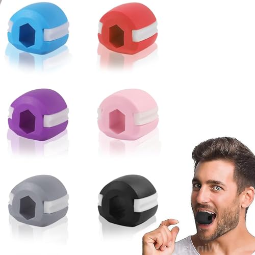 Kiefer Trainer 6 Stück Jawline Trainer Jawline Kiefertrainer Kieferretter Jaw Trainer Doppelkinn Trainer Ball Jawline Face Exercise Ball Effektiver Doppelkinn-Entferner Für Frauen Und Männer