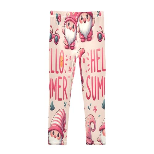 Toddler Girls Leggings Printed Yoga Pants Leggings Spirit Pink Gnome for Kids2