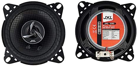 JXL 1090 High Performance 3 Way 4 Inch Coaxial Car Speaker with Inbuilt PEI Car Tweeter and HOP Woofer 500W MAX Pair (Black)