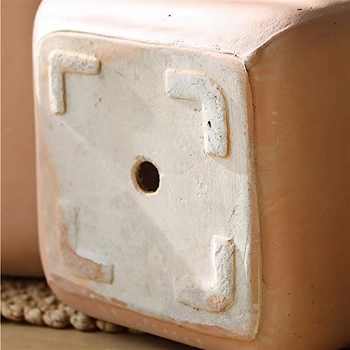 Faux béton marron : le pot de fleurs léger qui ne raye pas le sol - 4
