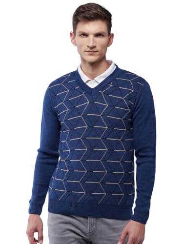 Image of Pivl Men's Winter Geometric Print Sweater - Warmth and Style for The Season||Winterwear||