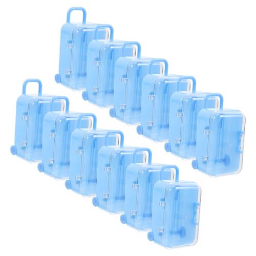 DEARMAMY 12個スーツケース型キャンディーボックス 透明プラスチック製 小物収納 包装 結婚式 パーティー装飾用