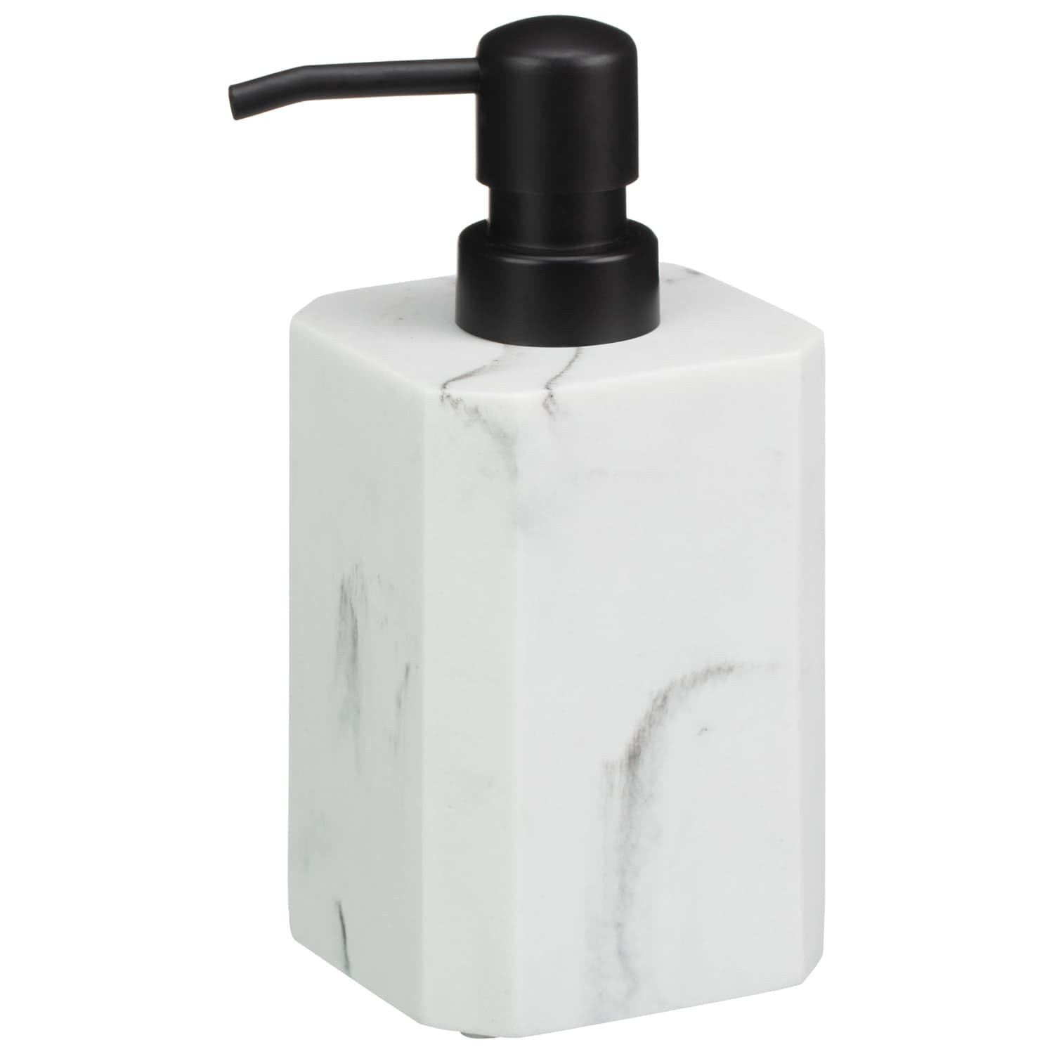 New Durable Marble Soap Lotion Dispenser With Black Pump Refillable Liquid Marble Decorative Soap Dispenser For Bathroom Countertop & Kitchen Home Decor -A