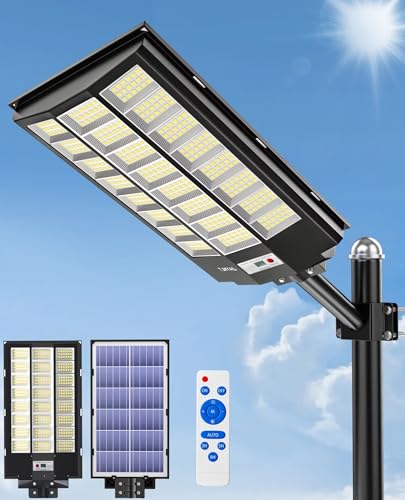 Eclairage public solaire 700000LM projecteur led etanche IP67 pour cour et grande allee