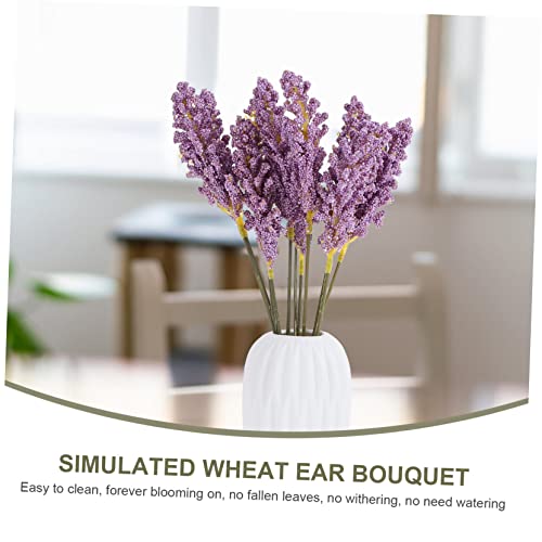 Ramo de flores artificiales de plástico para decoración DIY miniatura 6