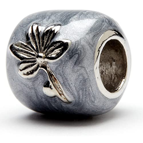 Ohio State Charms and Buckeye Jewelry - Grey Block O and Buckeye Leaf Bead - Hypoallergenic Stainless Steel Charms - Ohio State Gifts for Her2