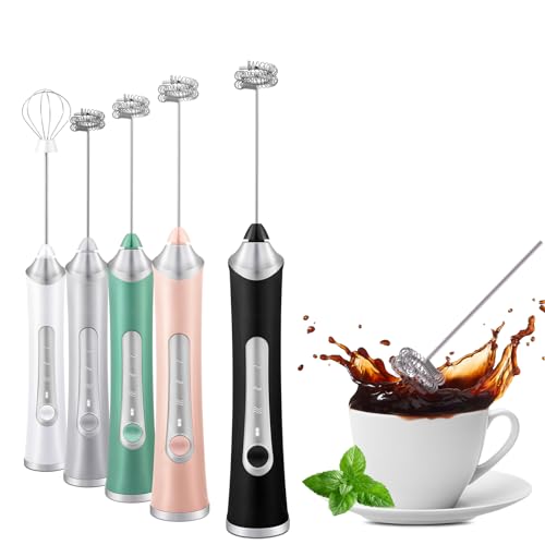 Rechargeable Milk Frother Handheld for Coffee,3 Speeds Frother Wand,Batidora De Mano...