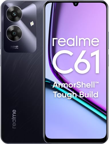 Image of realme C61 4G (6GB, 128GB , Marble Black)