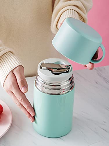 Draagbare Thermos Cup Ronde Vorm Rvs Isolatie Vat Lunch Box Eenvoudige Handige Soep Pot Stoofpot Beker Kantoor… - Image 6