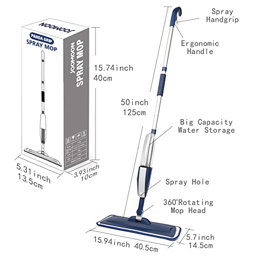 Wet Spray Mop for Floor Cleaning with 14 oz Bottle & 3 Microfiber Pads by Panda Grip - Image 9