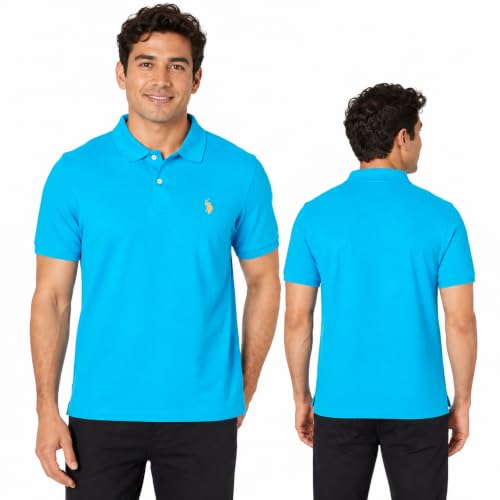 Image of U.S. POLO ASSN. Men Cotton Regular Fit Solid Polo With Small Pony