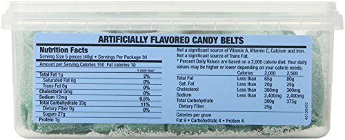 Sour Power Candy Belts, Green Apple Belts, 150-Count Tubs (Pack Of 2), 84.6 Ounce #TOP3