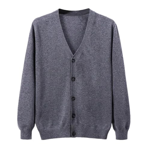 Mens Knit Sweater V-Neck Cardigan Slim Fit Knitwear