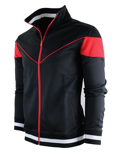 Image of SCREENSHOT-TRACK JACKET Mens Urban Hip Hop Premium Track Jacket - Slim Fit Side Taping Sportswear Urbanwear Streetwear Top