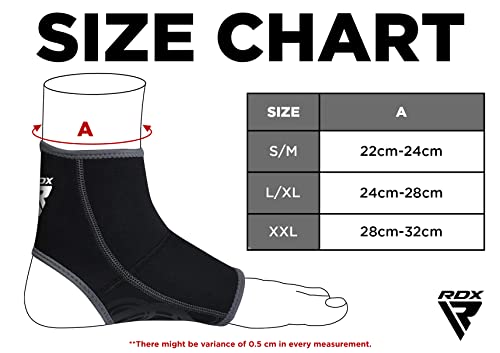 Rdx Ankle Support Neoprene Brace Foot Guard Mma Pad Protector Achilles Tendon Pain Support (Sold As Single Item) #TOP4