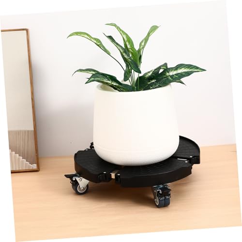 Support de pot de fleurs mobile à roulettes Alipis avec base de plante robuste réglable - 5