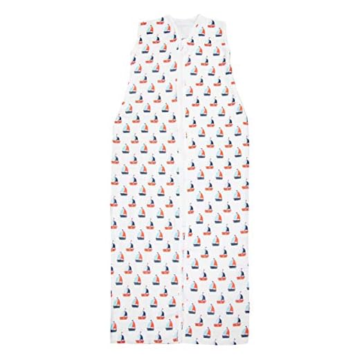 ZOLLNER Gigoteuse d'été, Coton, Taille 110, Blanc avec des Bateaux