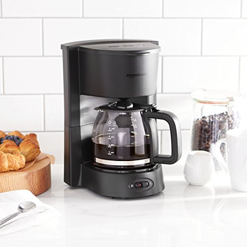 AmazonBasics 5-Cup Coffeemaker with Glass Carafe