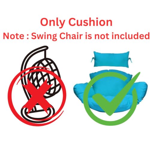 Image of KYNE Microfibre Cushion for Hanging Basket Round Shape Swing Chair Cushions for Outdoor Egg Swing Chair Garden Swing, Seat Padded Pillow Cushion (Pink)