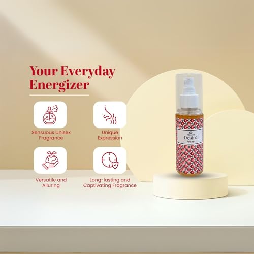 Image of Desire Body Mist Spray for Men & Women, 100ml with Coffee & Vanilla Essential Oils | Cozy Natural Fragrance | Vegan | Toxin-Free | Long-Lasting Perfume Mist for Everyday Freshness