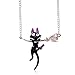 MINTUAN Kikis Lieferservice Halsketten Schwarze Katze Jiji Anhänger Halskette für Frauen Männer Kinder Choker Schmuck Geschenk