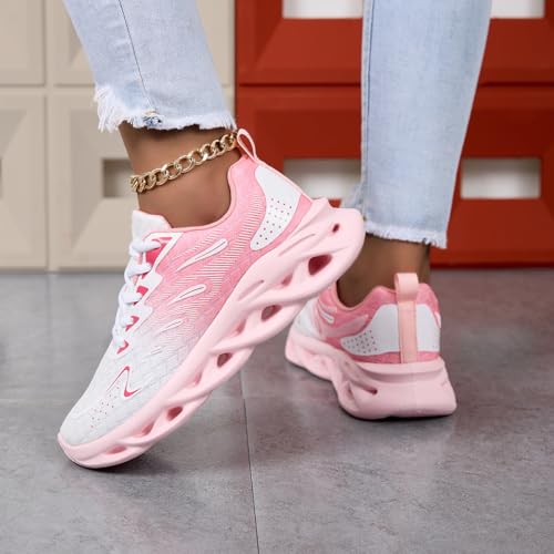 Image of DLWKIPV Womens Slip on Walking Tennis Shoes for Women Work Running Athletic Gym Sports Sneakers Lightweight Casual Shoe