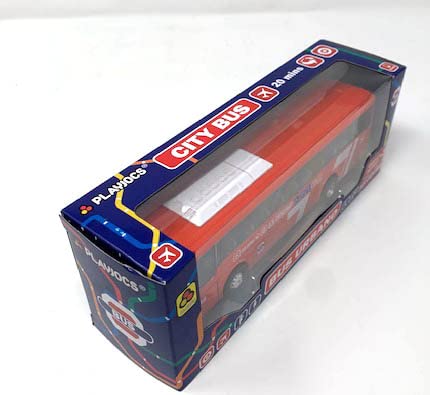 PLAYJOCS GT-8112 Stadtbus, Metallfahrzeug, Kunststoffteile, ideal für Kinder und Sammler.