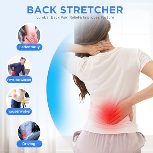 Back Stretcher for Lower Back Pain Relief, 4 Level Adjustable Lumbar Back Cracker Board, Back Cracking Device, Back Massager for Scoliosis, Spine Decompression and Lumbar Decompression(Black) - Image 3