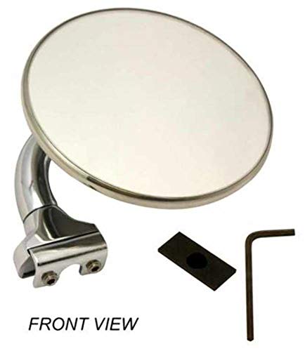 Pirate Mfg Street Rod 4" Stainless Steel Universal PEEP Mirror Left OR Right Door Chrome