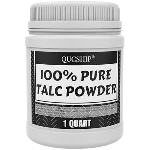 Qucship Ultra-Pure, Fine Talc Powder, Odorless & Sweat-Removing Talcum Powder, Quality Talc Powder for Industrial Automobile Tire Lubrication, Affordable Talc Thickener for Paint, Coating, Etc Cover