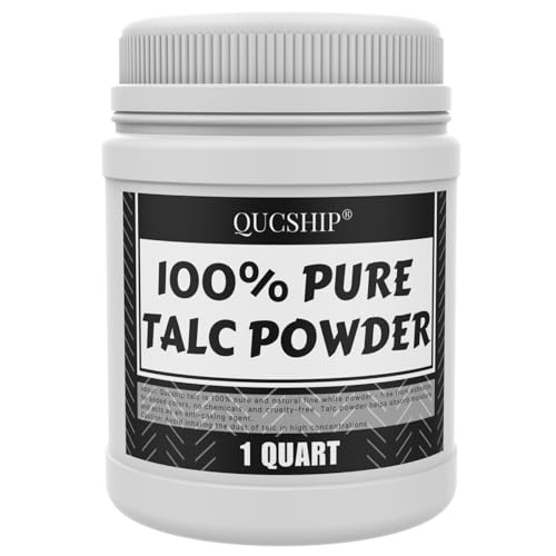 Qucship Ultra-Pure, Fine Talc Powder, Odorless & Sweat-Removing Talcum Powder, Quality Talc Powder for Industrial Automobile Tire Lubrication, Affordable Talc Thickener for Paint, Coating, Etc