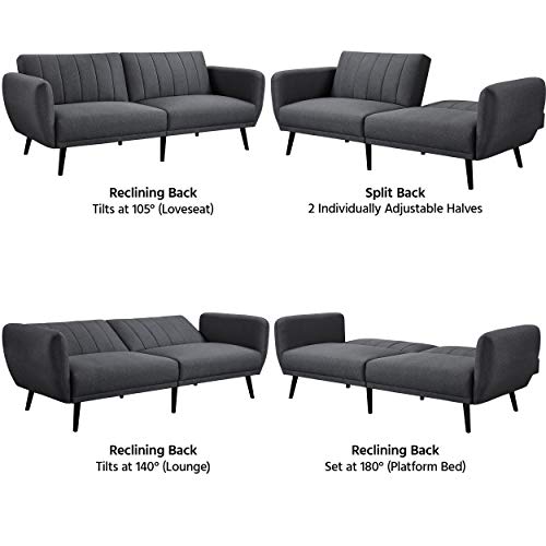 Yaheetech Ergonomic Sofa Bed Foldable Convertible Sleeper Bed Couches