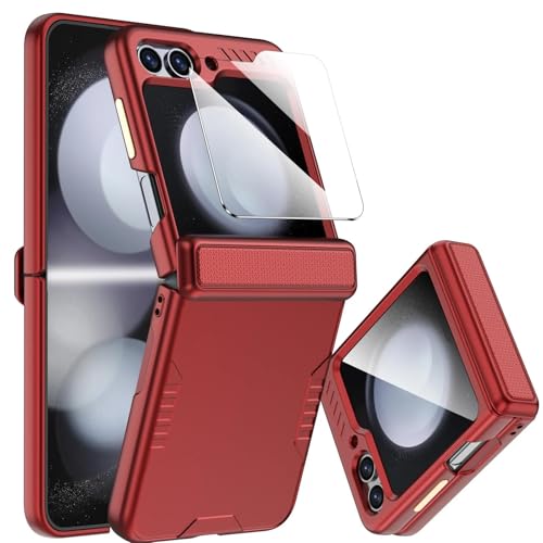Coque Galaxy Z Flip 5 protection intégrale antichoc rigide rouge PC mat