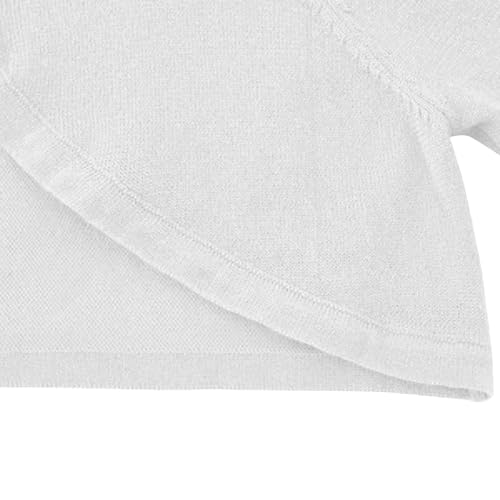 Hotfiary Girls Long Sleeve Bolero Shrugs Kids Sparkle Knitted Cardigan One Button Cotton Wedding Party Dress Cover up 2-10 Y4