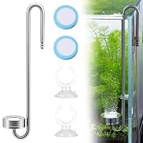 YOUNGSAY 30cm Edelstahl CO2 Diffusor mit Saugnapf+Ersatz-Diffusionsscheibe