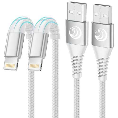 Bild: iPhone Ladekabel 2Pack 1M+1M USB auf Lightning Kabel MFi Zertifiziert iPhone Schnellladekabel Nylon Fast USB iphone Kabel f�r iPhone 14 Pro/13 Pro Max/12/11/mini, XR XS Max X,8/7/6/6s/Plus/SE/iPad f�r 6,99 EUR  bei Amazon