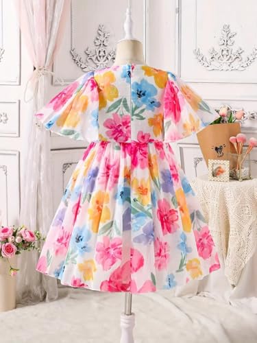 Image of TAGAS Girls' Princess Dress | Girl Floral Print Dress |Dresses birthdaydress for Babygirls |