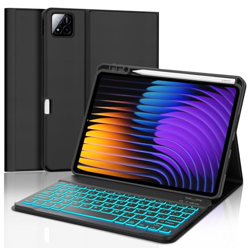 IVEOPPE Teclado Xiaomi Pad 7/7 Pro 11.2' 2025, Xiaomi Pad 7/7 Pro Funda con Teclado, Funda Teclado...