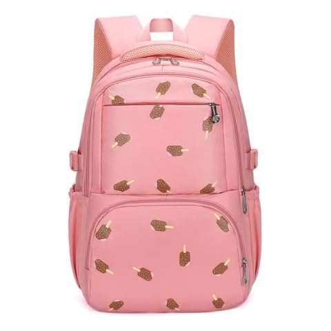 RTMYOR Lightweight Primary School Bags Children Backpack Large Capacity Shoulder Bags Ideal for Teenage Boys and Girls (Pink) Cover