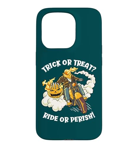 Trick Or Treat Ride Or Perish �ʔ��� �n���E�B�� �p���v�L�� �o�C�J�[ �X�}�z�P�[�X iPhone 15 Pro �p