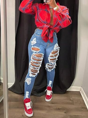 Women’s Slims Classic Relaxed Fit Leg Jean Distressed Slim Fit Skinny Jeans Juniors Jeans4