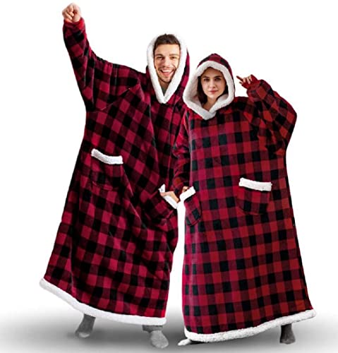 Sacebeleu Kuscheldecke mit Ärmeln,Oversized Weich Decke Hoodie...