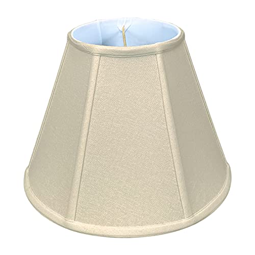 Royal Designs, Inc. BS-707U-12LNBG Deep Empire Basic Lamp Shade with UNO Threaded Fitter, 6 x 12 x 9.25, Linen Beige