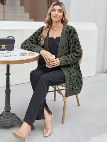 Image of Snuggle Sac Cardigan Sweaters for Women with Pocket Trendy Casual Long Sleeve Tops Open Front Fall Winter Coats