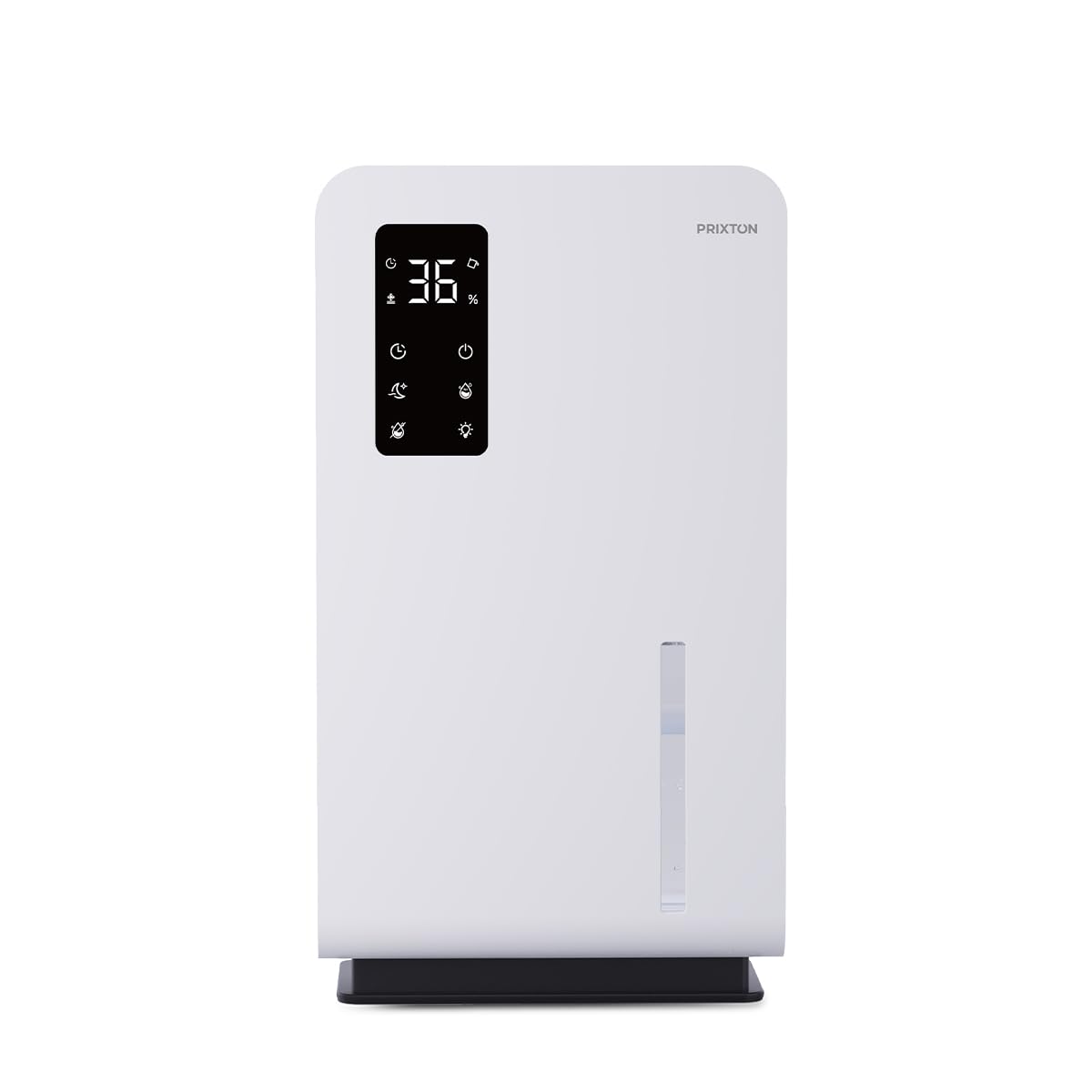 PRIXTON Aura Deumidificatore e Purificatore 2 in 1, Sistema Termoelettrico, Regolazione automatica, Modalità Notturno, 3L di Capacità, Grande Copertura