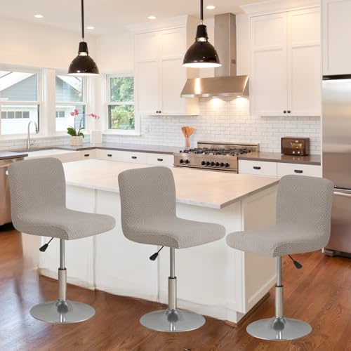 Image of Chair Covers Bar Stool Cover 4pc Bar Chair Cover Swivel Bar Stool Slipcover