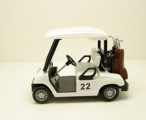 🏌️ KiNSFUN SetOf2 Golf Cart 4½" Die Cast Metal Model Pullback Action Toy ⛳ - Thumbnail 2