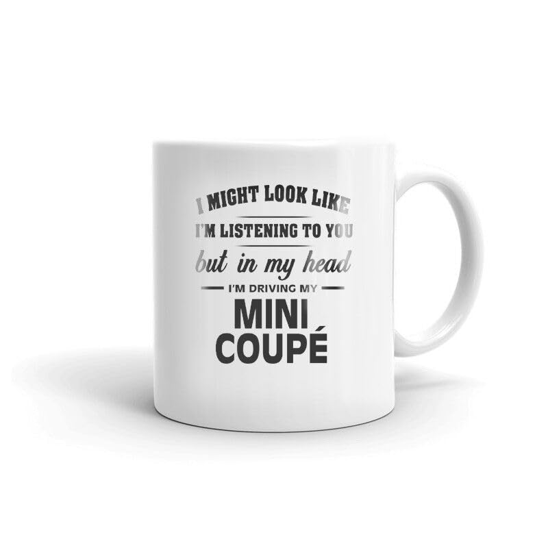 KALIDHAR I'm Driving My Mini Mini COUPÉ Coffee Tea Ceramic Mug Printed Coffee and Tea Ceramic Mug- 11OZ Ceramic Coffee Mug